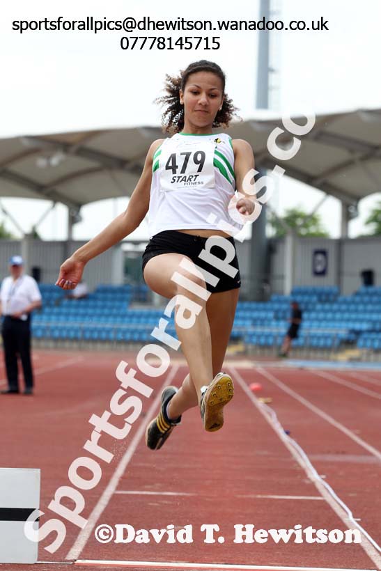 Hannah Ukandu (Wakefield) under-20 womens long jump, Northern Senior and Under-20 Champs., Sport City, Manchester. Photo: David T. Hewitson/Sports for All Pics